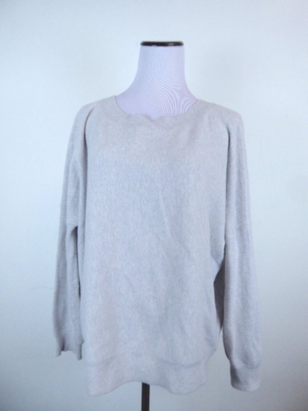 VINCE WOOL ANGORA BLEND drop shoulder gray tunic Sweater L oversized